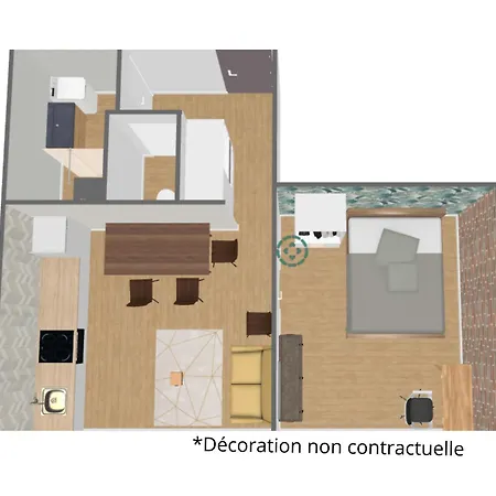 Proche Centre, 2 Couchages, Calme, Lumineux Appartement